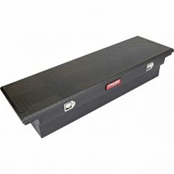 Dee Zee Red Label Single Lid Crossover Toolbox, Texture Black, 8 cu. ft., 69.75 x 20 x 13.2 in. Front, DZ 8170LTB