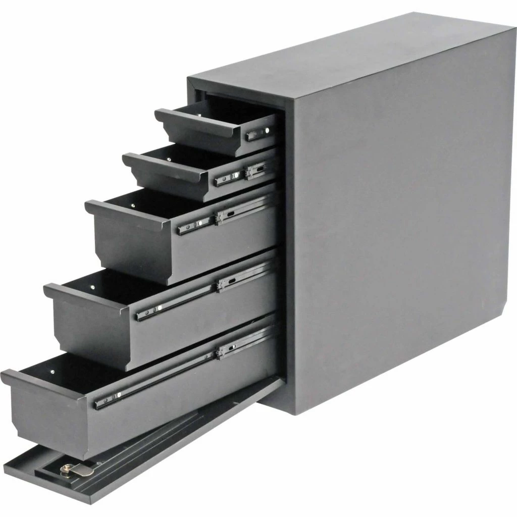 Dee Zee Wheel Well Tool Box with Drawers, 1.9 cu. ft., Texture Black, DZ 95D 2 Dee Zee Wheel Well Tool Box with Drawers, 1.9 cu. ft., Texture Black, DZ 95D